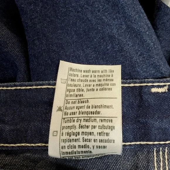 Carhartt Loose Original Fit Straight Leg Work Dungaree Men 38X36 Blue B13DST NWT - Picture 8 of 9